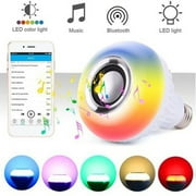 Walbest LED Wireless Bluetooth Light Bulb RGB E27 B22 Music Playing lamp, Changing Color, Built-in Audio Speaker with Remote Control for Home, Bedroom, Living Room, Party Decoration